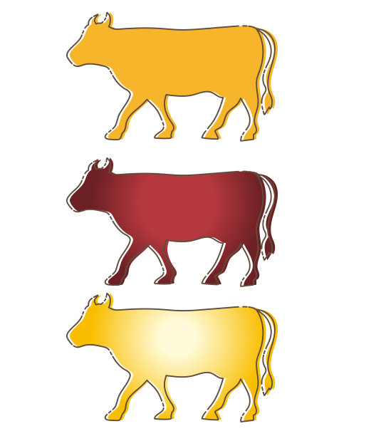 2021年牛年红色新年素材插图