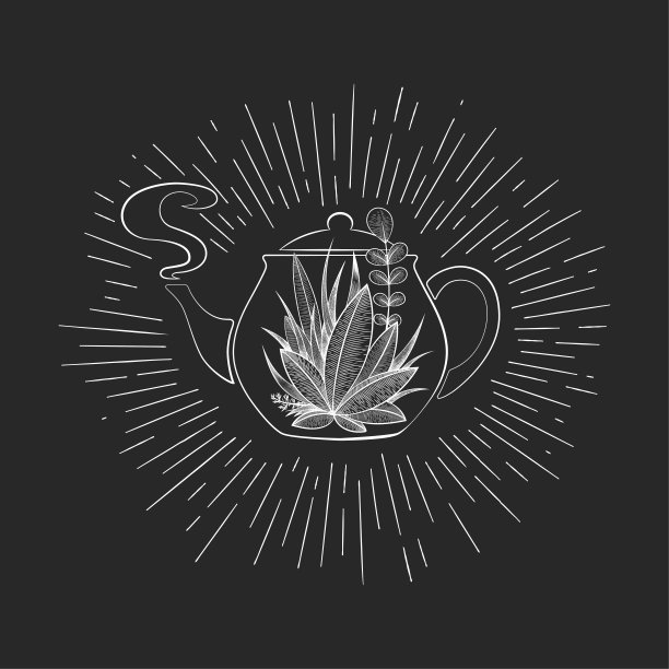 传统茶馆logo