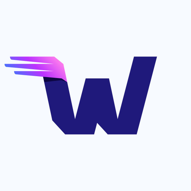 w字母翅膀logo