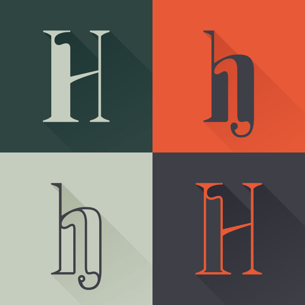 古钱币logo字母h