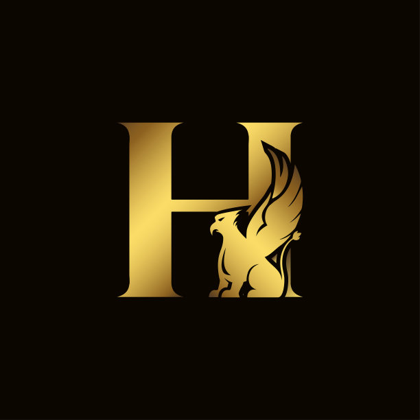 h字母龙logo设计