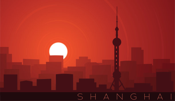 上海渐变地标建筑