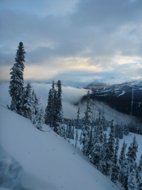 风景,滑雪场,惠斯勒
