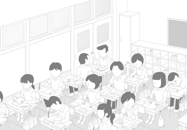 课堂教室动漫动画背景