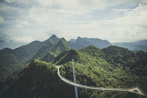 航拍海岛丛林风景