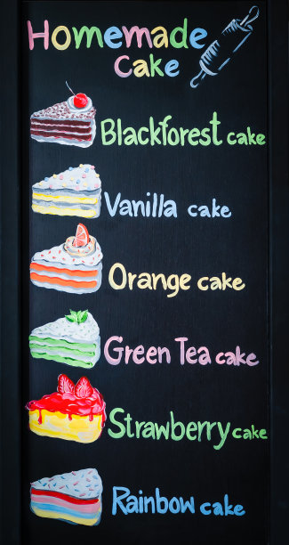 蛋糕店黑板画