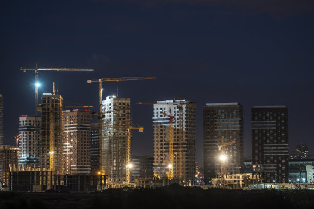 摩天楼夜景近景