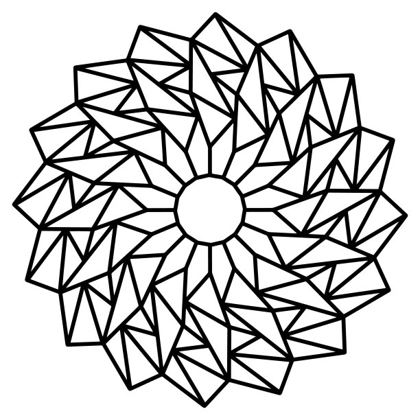 抽象花卉立体几何装饰画