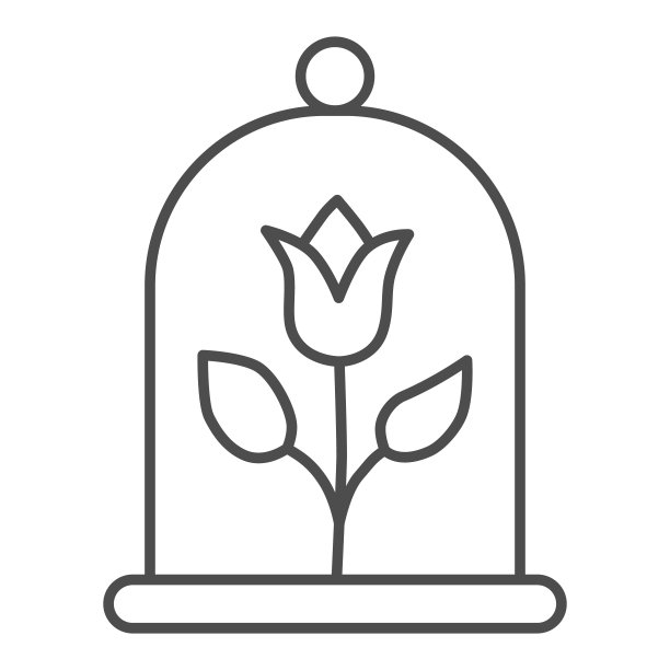 花朵圆顶建筑logo