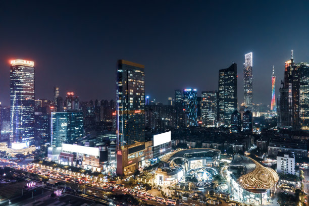 广州闹市夜景