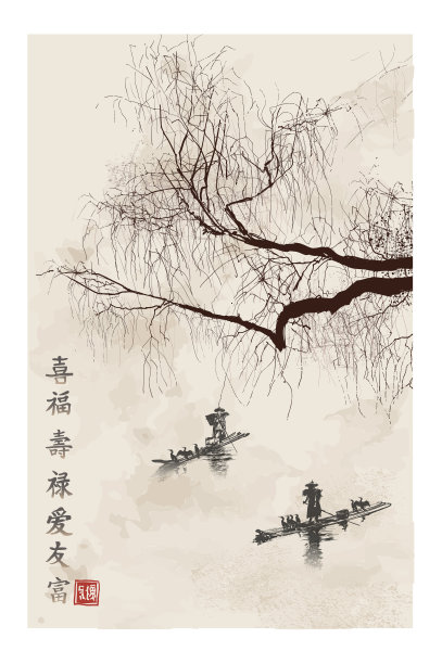 桂林著名景点海报