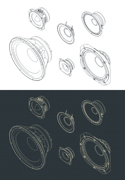 音响配置cad图纸