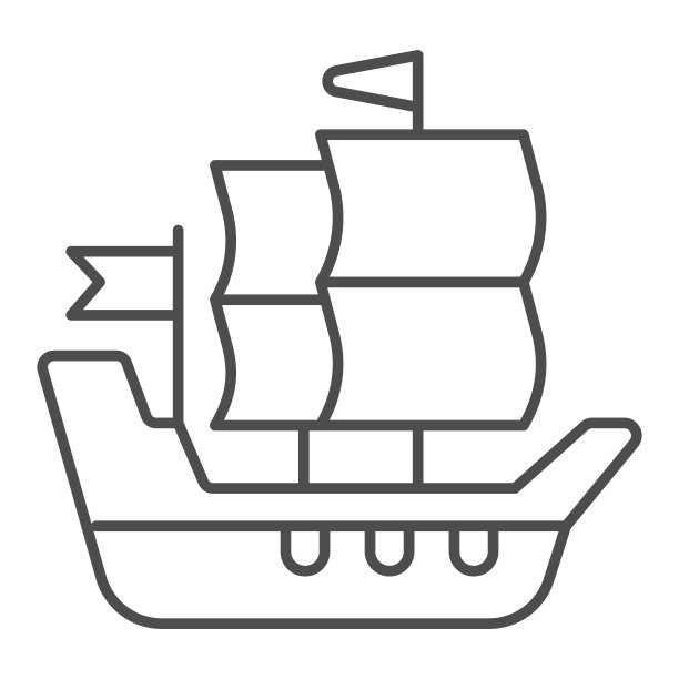 海上堡垒轮船logo图标