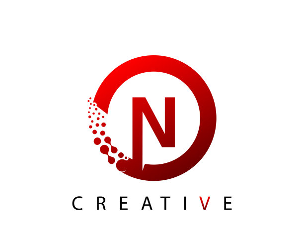 n字母电子logo