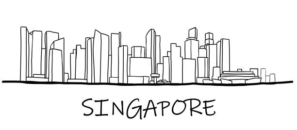 新加坡天际线线描