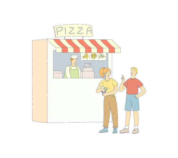 披萨摊位设计