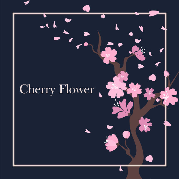 日本浪漫樱花旅游海报