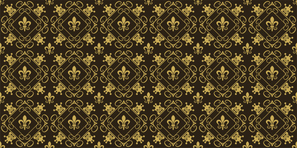金色抽象喜庆地毯花纹