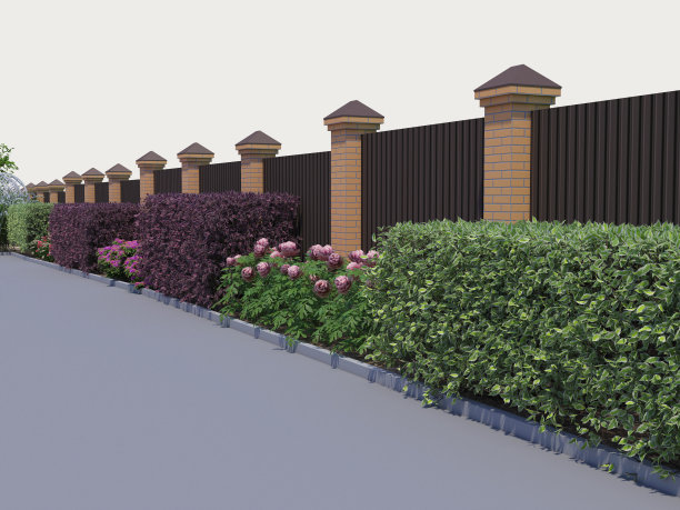 围栏绿化景观设计效果图