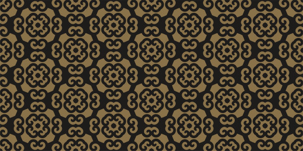 金色抽象喜庆地毯花纹