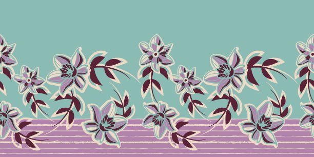 紫色抽象几何艺术花纹挂画装饰画