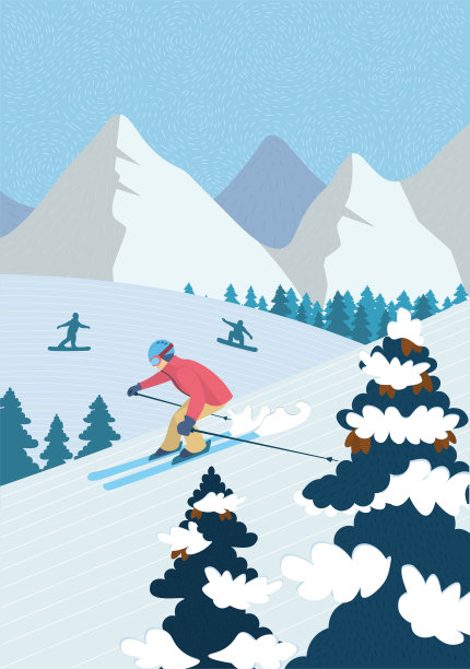 滑雪海报体育运动海报