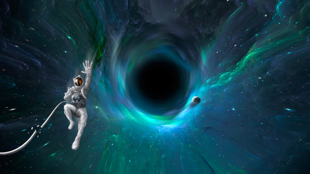 太空黑洞宇航员星球银河宇宙背景