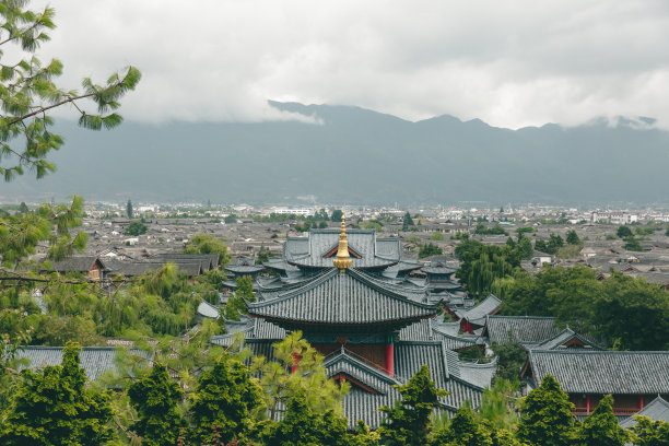 丽江市地标建筑天际线