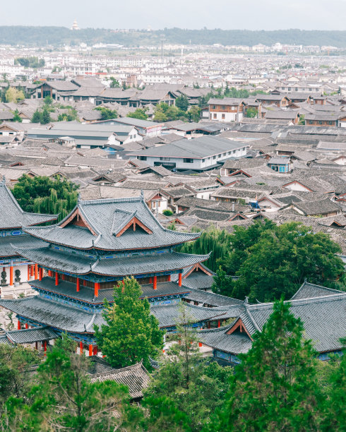 丽江市地标建筑天际线