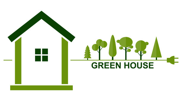 绿色生态地产草丛中的logo