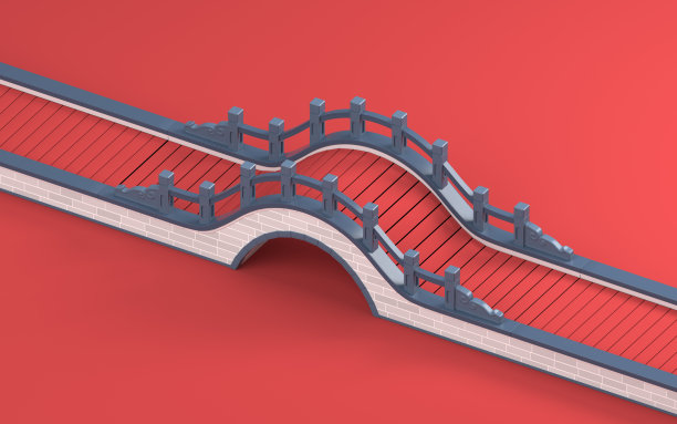 中国传统寺庙精细模型