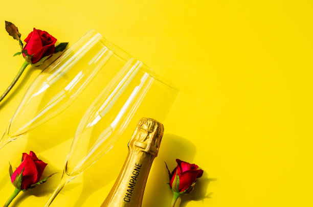 香槟黄玫瑰花
