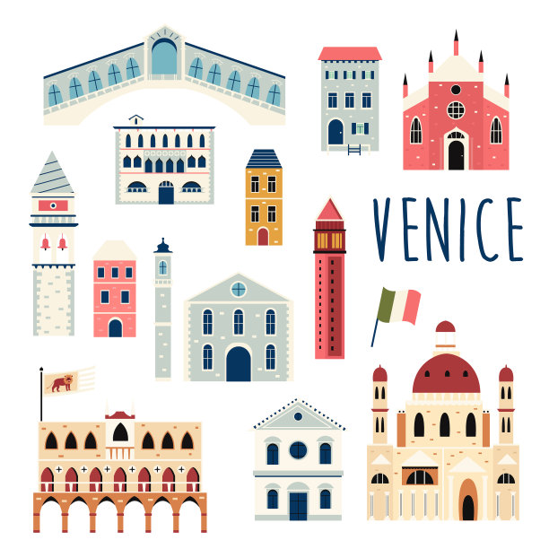 威尼斯天际线海报设计