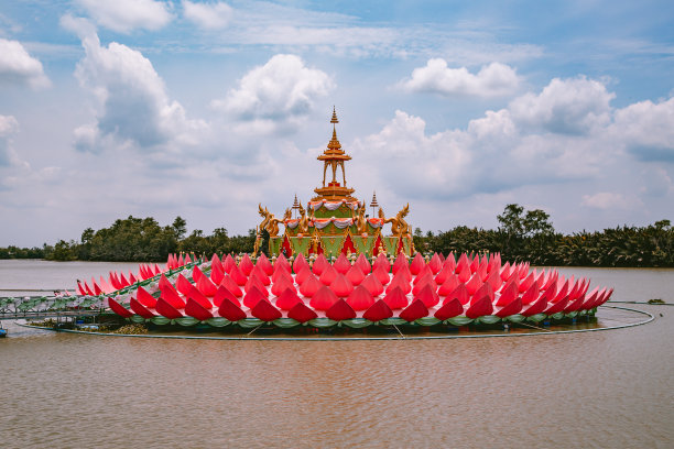 泰式金色大象背景