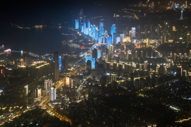 中国山东省青岛市夜景风光