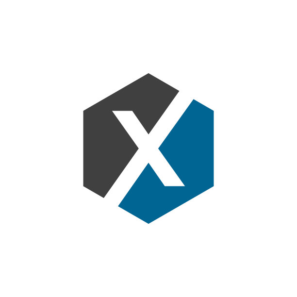 x字母六边形logo