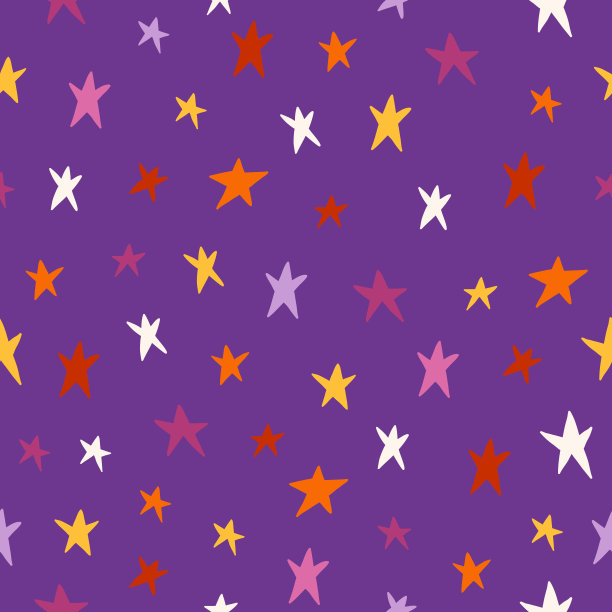红色五角星紫色背景