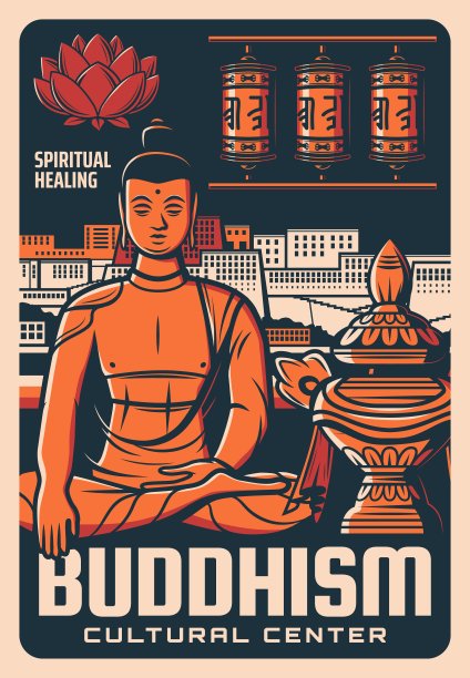 西藏插画西藏旅游海报
