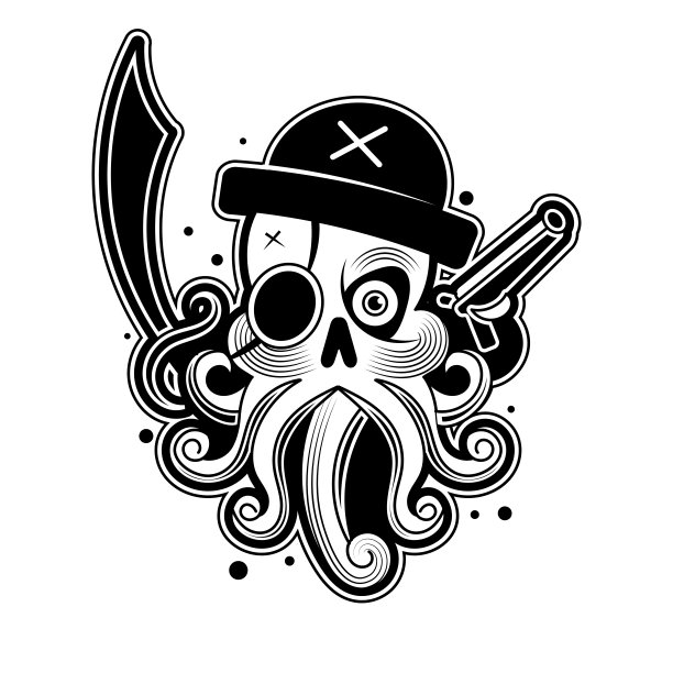 帽子章鱼logo