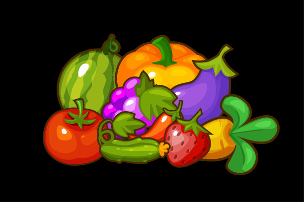 水果蔬菜黄瓜南瓜西瓜葡萄蕃茄