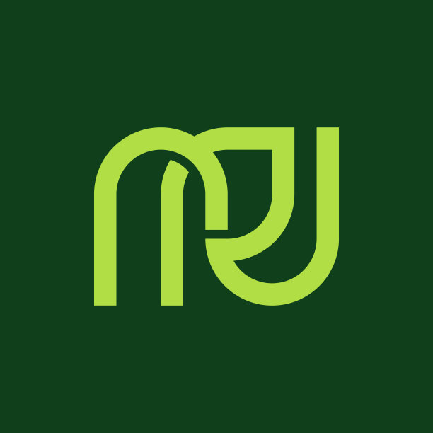 n字母logo设计,绿色标志