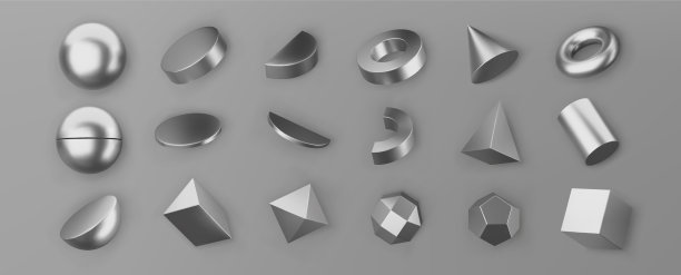 金属色抽象立体造型