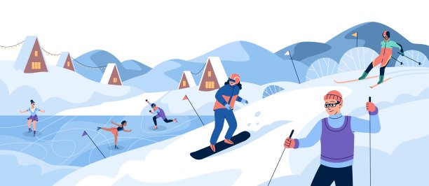 滑雪季海报