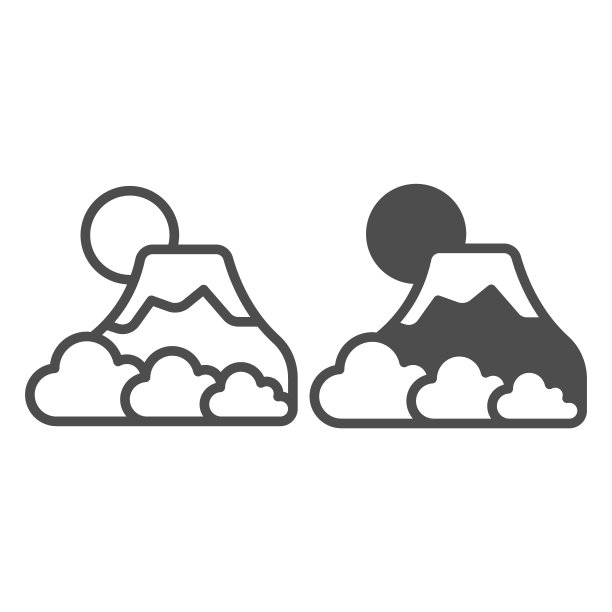 富士山火山logo