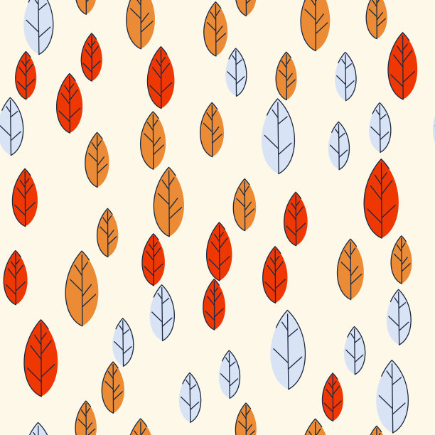 扁平化彩色秋季卡片矢量素材