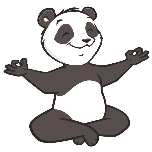 矢量瑜伽熊猫