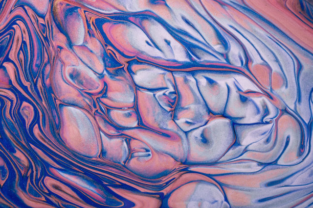 水彩紫蓝大理石艺术挂画装饰画