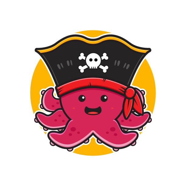 帽子章鱼logo
