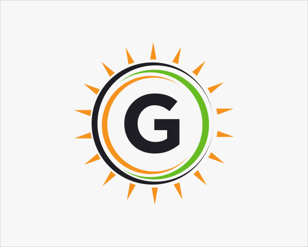 g字母能源环保光伏logo