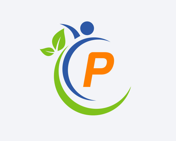 字母p健身logo